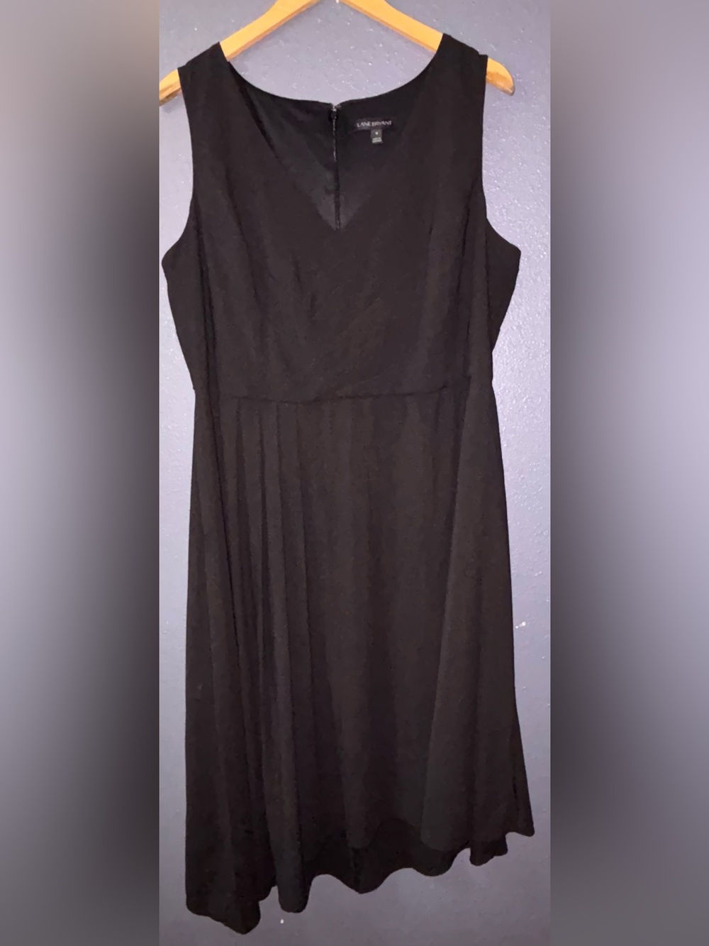 Lane Bryant Black Sleeveless Fit-and-Flare Dress